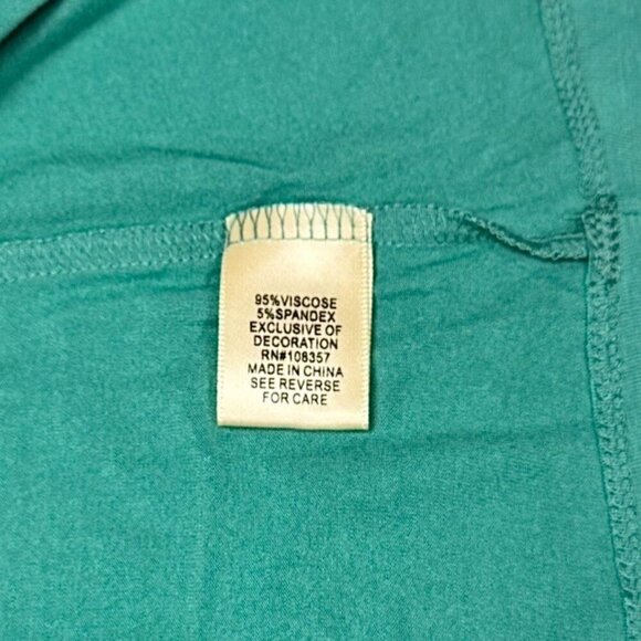 NWOT Boho Beaded Maxi Dress Sz.M Green Teal Sleeveless Event Festival Summer - Picture 10 of 14